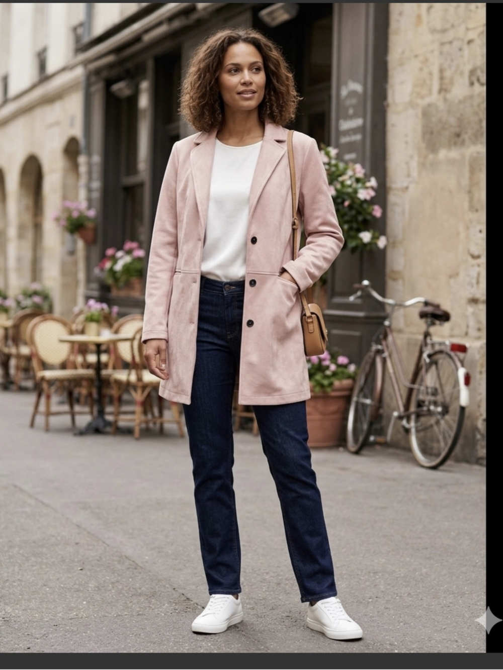 b.Joung.Women's Blazer Jacket in Light Pink — Tailored Everyday Layer